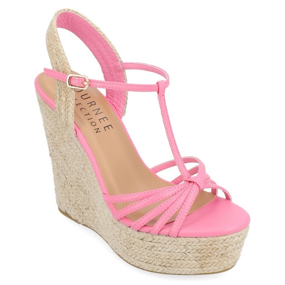 Journee Collection Shoes - Journee Collection Yara Buckle Wedge Sandals